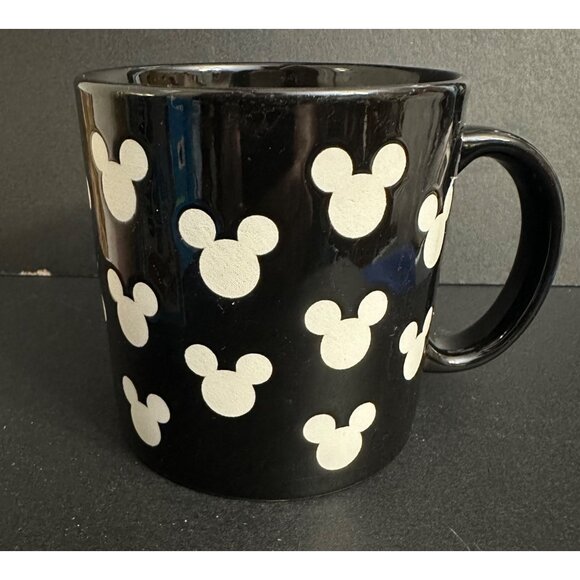 Disney Other - Disney Mickey Mouse silhouette heads Black & White Ceramic Mug